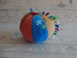 Lief! Lifestyle knuffel rammelaar speelbal velours blauw rood groen