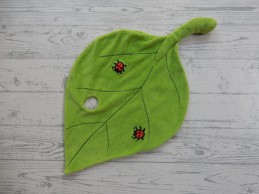 Egmont Toys knuffeldoek knuffellap velour groen blad lieveheersbeestje