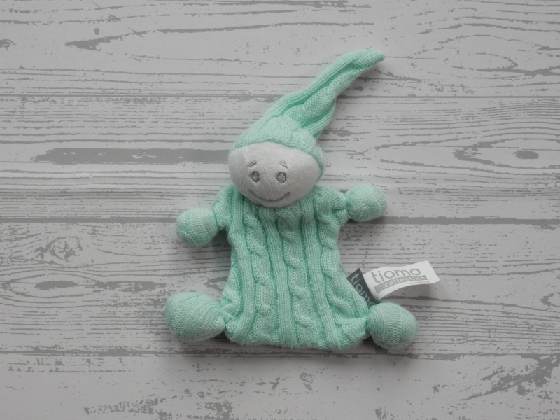 Tiamo tutpopje knuffelpopje tutpop popje gebreid mintgroen