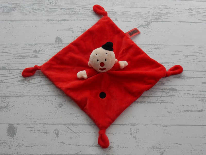 CZ knuffeldoek velours oranje rood zwart Zetje Zebra
