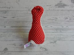 Nijntje Knuffel je Speen velours wit rood stippen