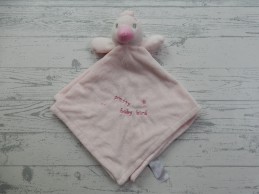 Primark Early Days knuffeldoek velours lichtroze vogel Bird