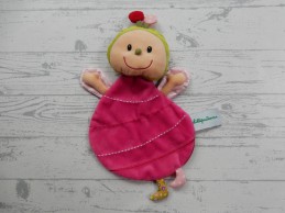 Lilliputiens knuffeldoek handpop roze groen lieveheersbeestje Julie
