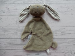 Funnies knuffeldoek knuffellap velours grijs gestreept Konijn
