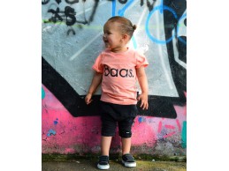 KMDB t-shirt zalm oranje Baas maat 68