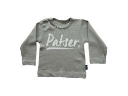 KMDB shirt lange mouw grijs melee Patser maat 62-68