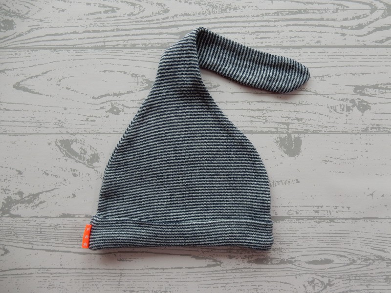 Hema babymutsje blauw gestreept maat 50-56