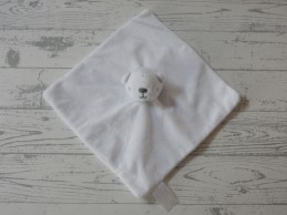 Zeeman knuffeldoek velourse wit beer