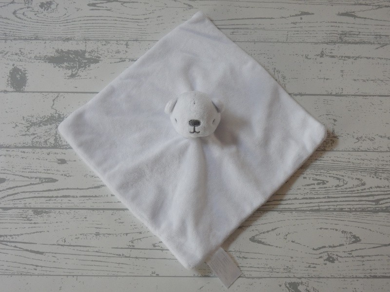 Zeeman knuffeldoek velourse wit beer