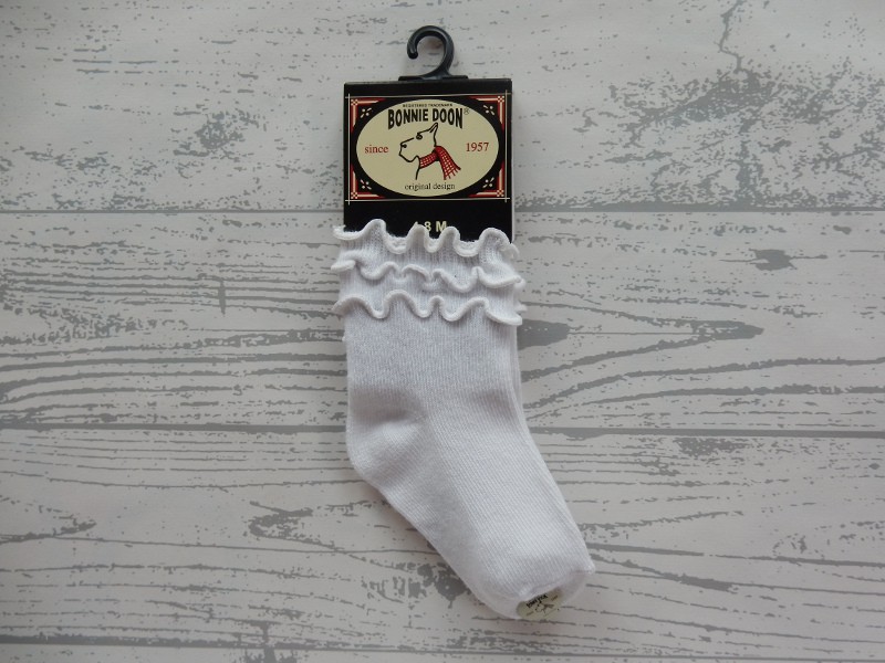 Bonnie Doon Frou Frou sock baby White wit 8-12 maanden