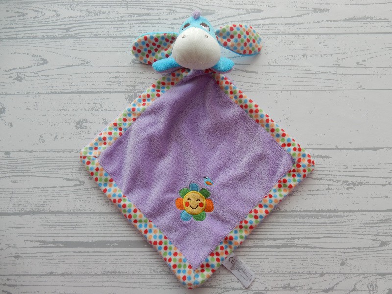Disney Nicotoy knuffeldoek velours lila paars blauw Iejoor