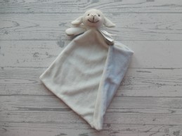 Happy Horse knuffeldoek velours wit blauw lam Lotus