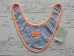 Zero2three bib slab fel oranje blauw wit stippen Hipster
