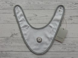 Zero2three bib slab grijs wit kruisjes Be careful
