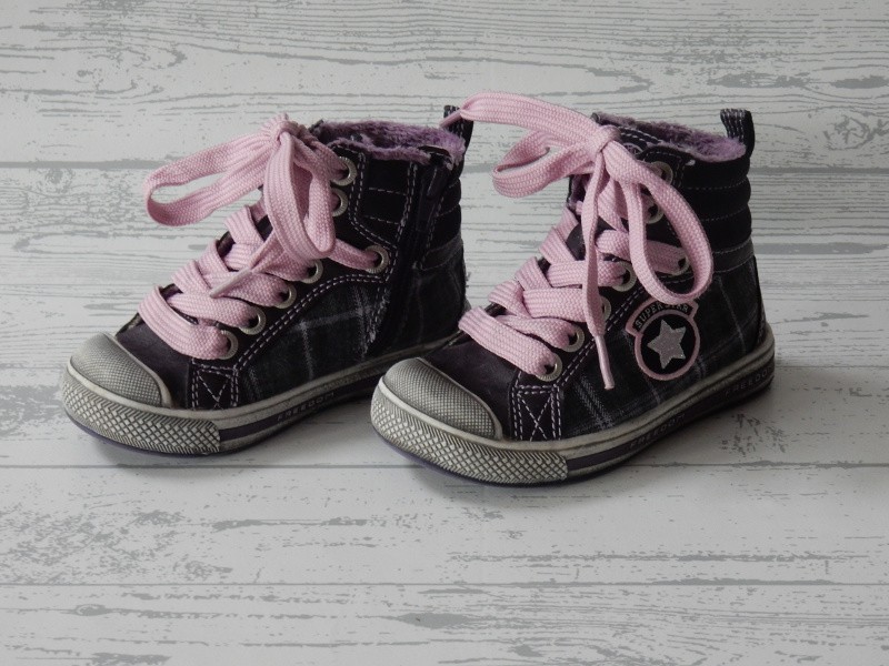 Bobbi-Shoes sneakers lila geruit bruin paars Super Star