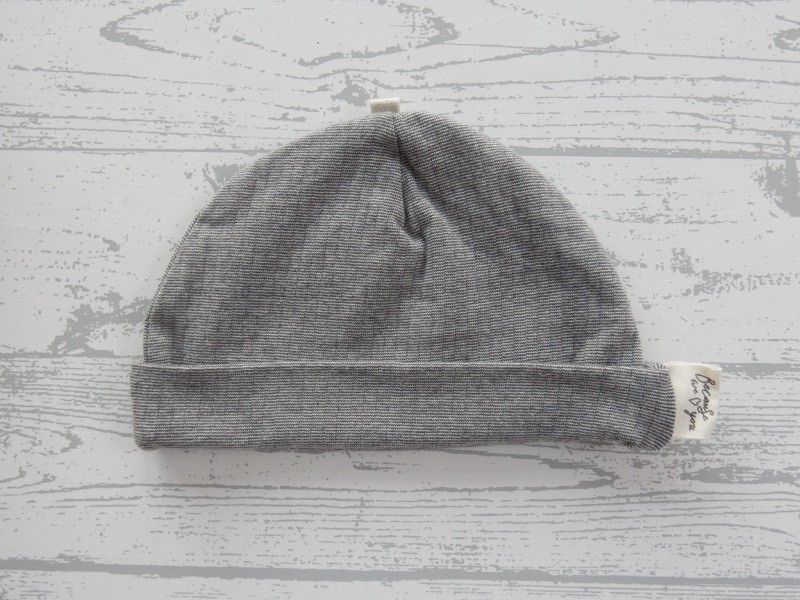 Hema newborn muts stretch grijs 1 maat