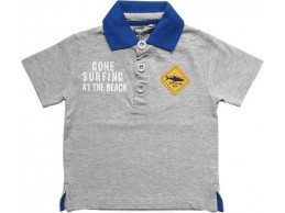 Dirkje poloshirt grijs blauw print opdruk maat 62