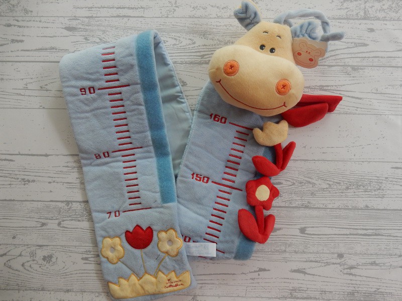 Tiamo groeimeter velours beige blauw rood Harry the Hippo