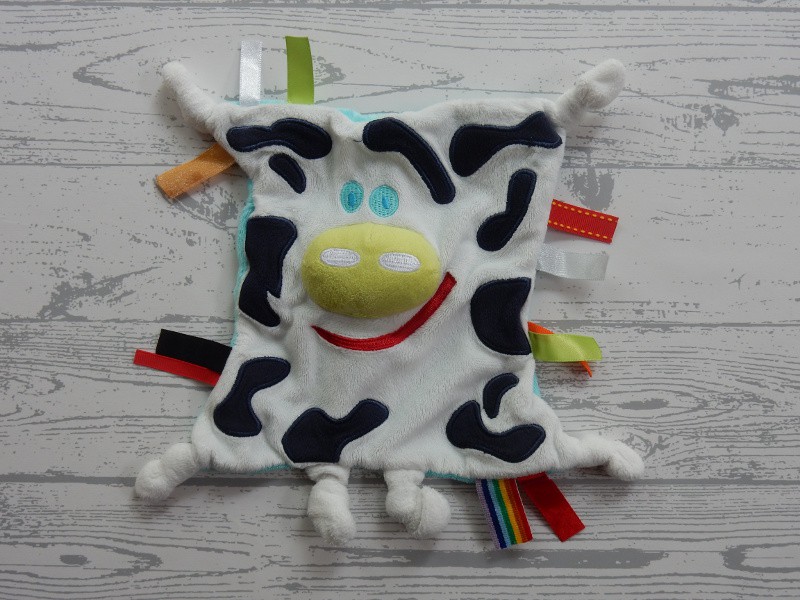 Prenatal knuffeldoek labeldoek tuttel Koe