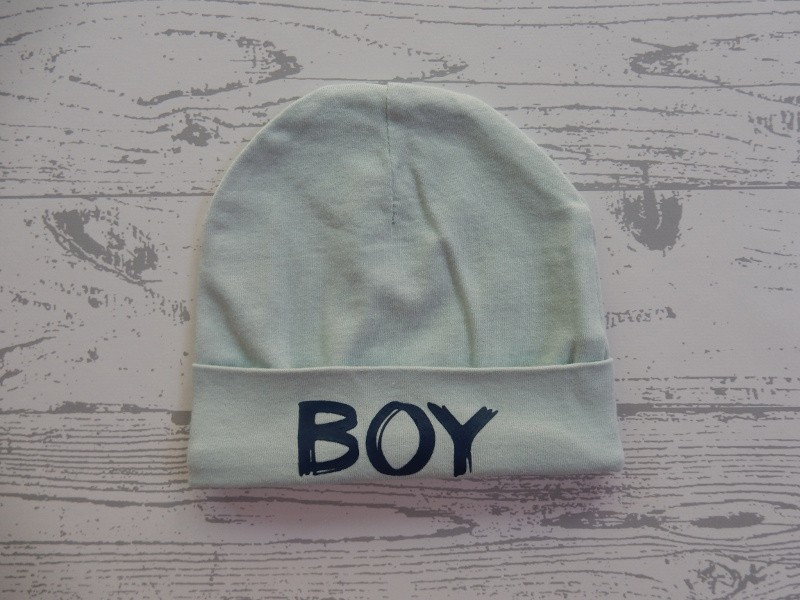 Babylook newborn mutsje mint lichtgroen Boy 1 maat