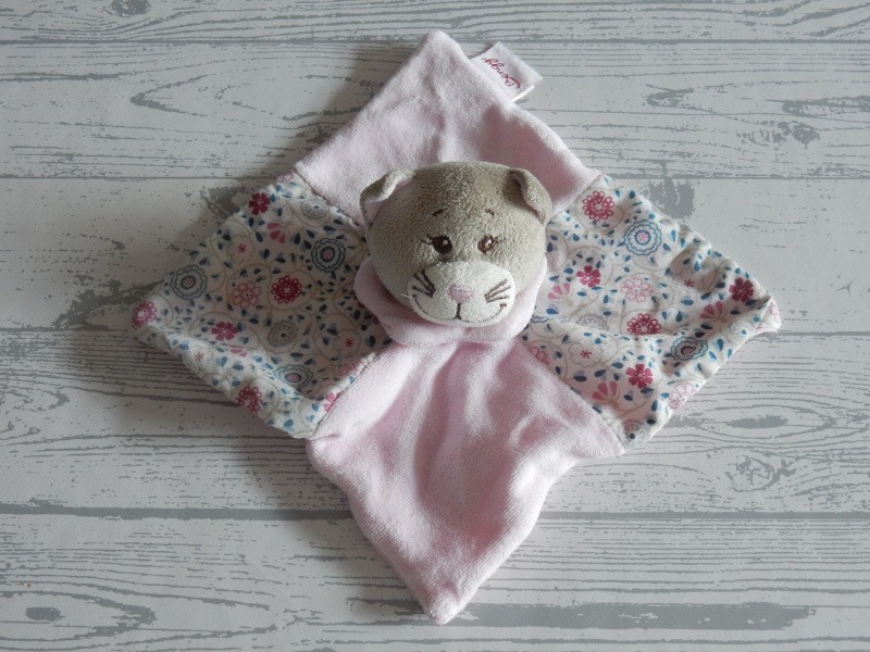 Bengy Amtoys knuffeldoek velours roze poes kat 2010