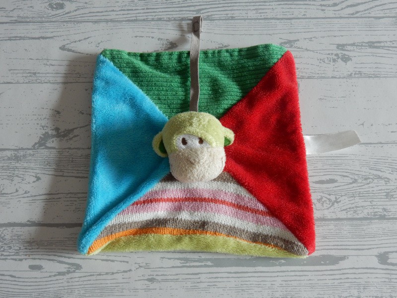 Happy Horse knuffeldoek velours gebreid groen blauw aap Monkey Mo