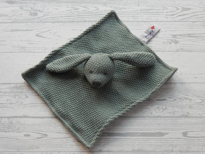 Prenatal knuffeldoek velours gebreid groen Poppy