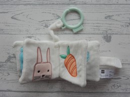 Hema baby knisperboekje buggyboekje velours wit wolk regen