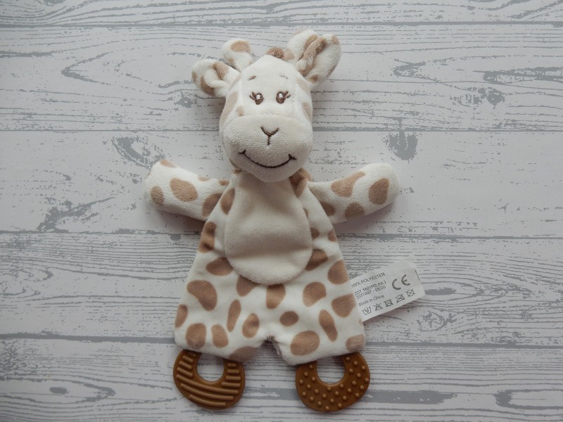 Action Zd trading knuffeldoek velours beige bruin wit giraffe