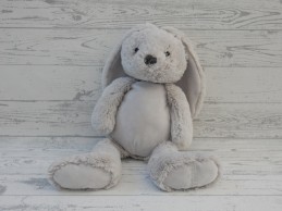 Bambino knuffel pluche velours grijs konijn 40 cm
