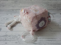 Little Dutch Tiamo knuffel kubus velours roze Konijn