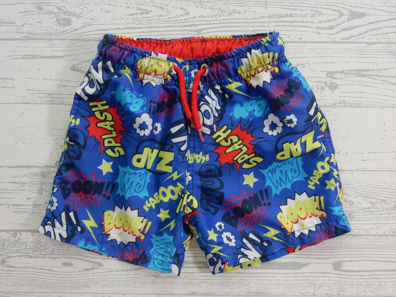 Zwemshort blauw rood lime groen Splash Boom Zap maat 98-104