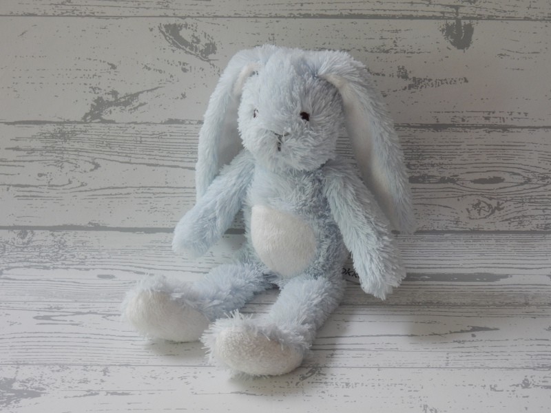 Blokker Happy Horse knuffel velours blauw wit konijn Billy 30 cm