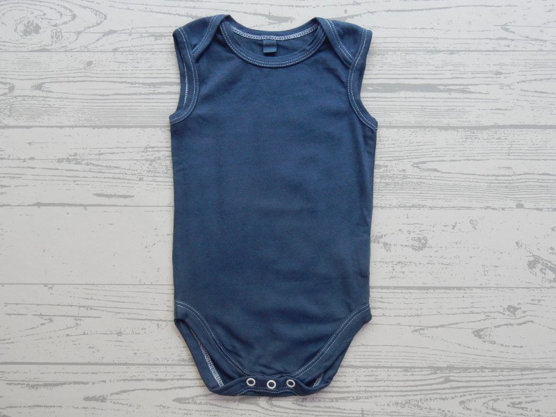 Romper zonder mouw blauw maat 62-68
