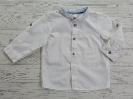 H&M blouse overhemd met halsboordje katoen wit maat 68
