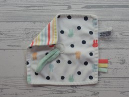Nijntje Miffy speendoekje velours wit gestreept