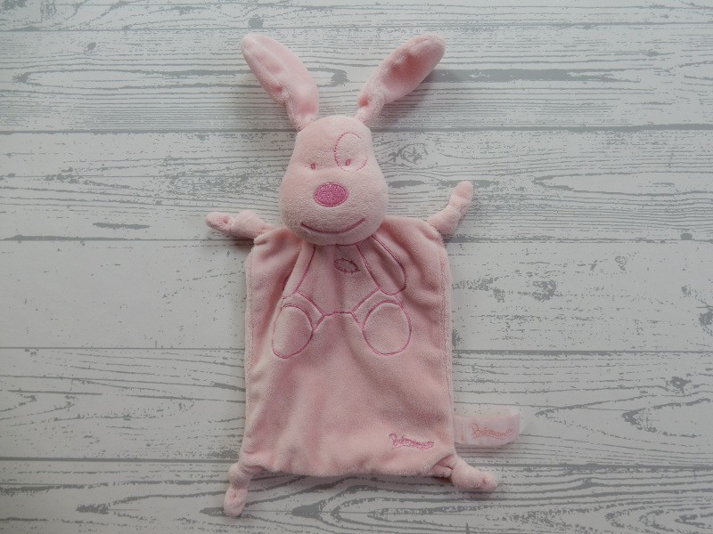 Premaman doudou knuffeldoek velours roze hond