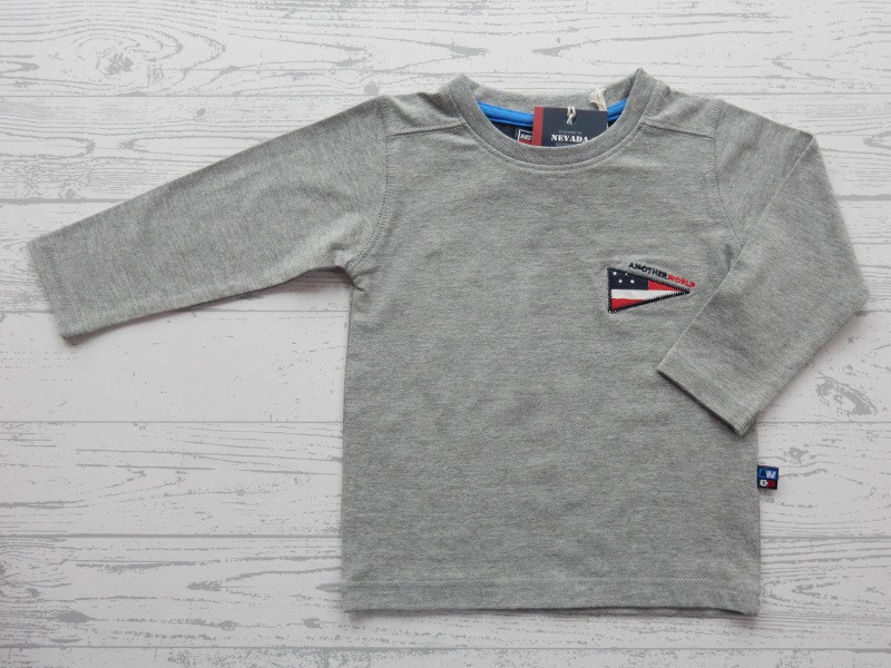 Another World Kidswear longsleeve grijs melange maat 74