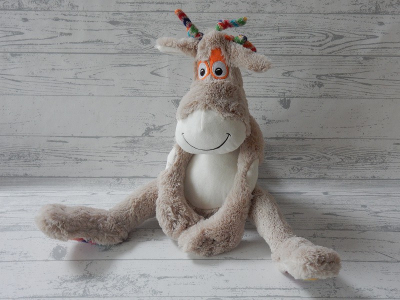 Oenny Unicef knuffel velours beige bruin 35 cm