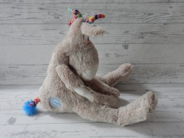 Oenny Unicef knuffel velours beige bruin 35 cm