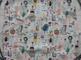 Inkie's Handmade gymtasje rugzak wit grijs bos dieren