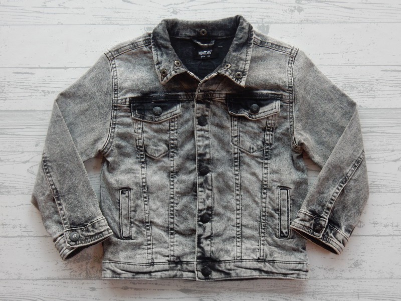 Herformuleren T Bezit KMDB denim jacket spijkerjas Berlin grey washed grijs maat 116