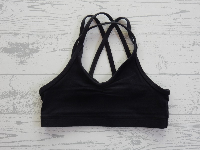 Decathlon sport top zwart maat 110-116