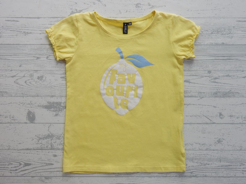 T-shirt kinder t-shirt geel citroen My Favorite maat 128