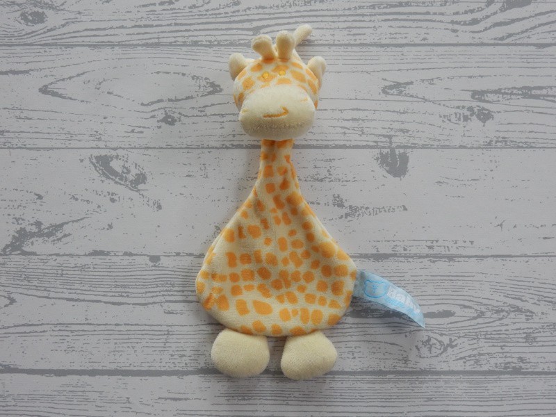 HTX Little me knuffeldoek knisperdoek velours geel giraffe