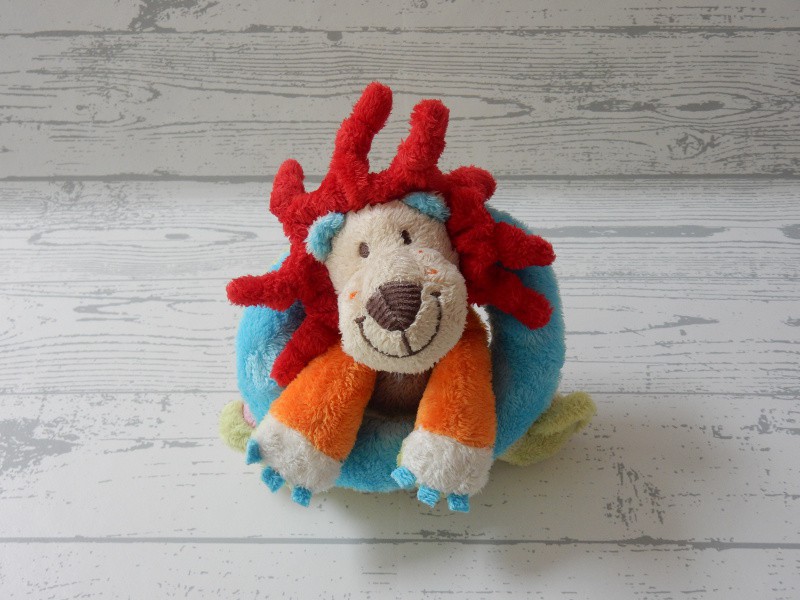 Happy Horse rammelaar velours gebreid blauw oranje rood lion Lars