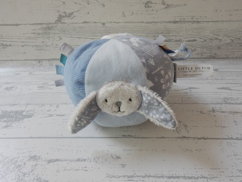 Little Dutch Tiamo bal velours adventure blauw konijn