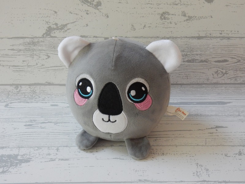 Toi Toys Squeezies knuffel velours wit grijs roze koala