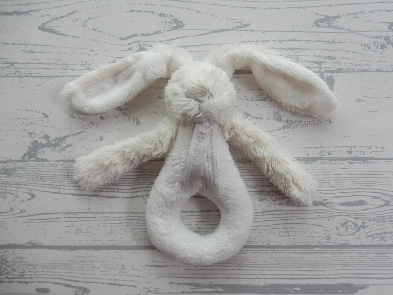Happy Horse knuffel rammelaar velours wit Rabbit Richie tuttle