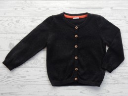 Hema babyvest gebreid zwart goud glitter maat 86